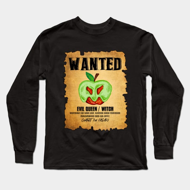 Wanted: Evil Queen/Witch Long Sleeve T-Shirt by the-krisney-way